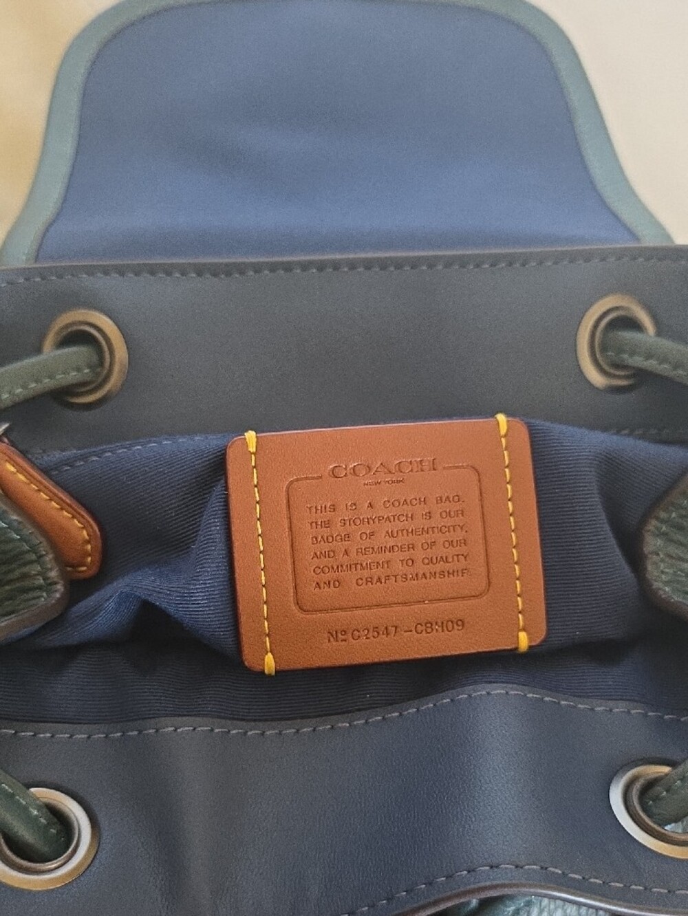 Coach Hadley Mini Backpack in Dark Teal Pebbled Leather NWT - Picture 5 of 5